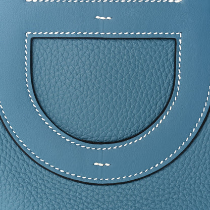 Hermes Taurillon Clemence Swift In-The-Loop 18 Blue Jean 7 of 10