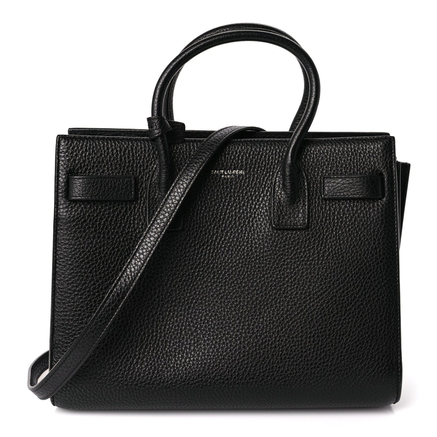 Grained Calfskin Baby Sac De Jour Black