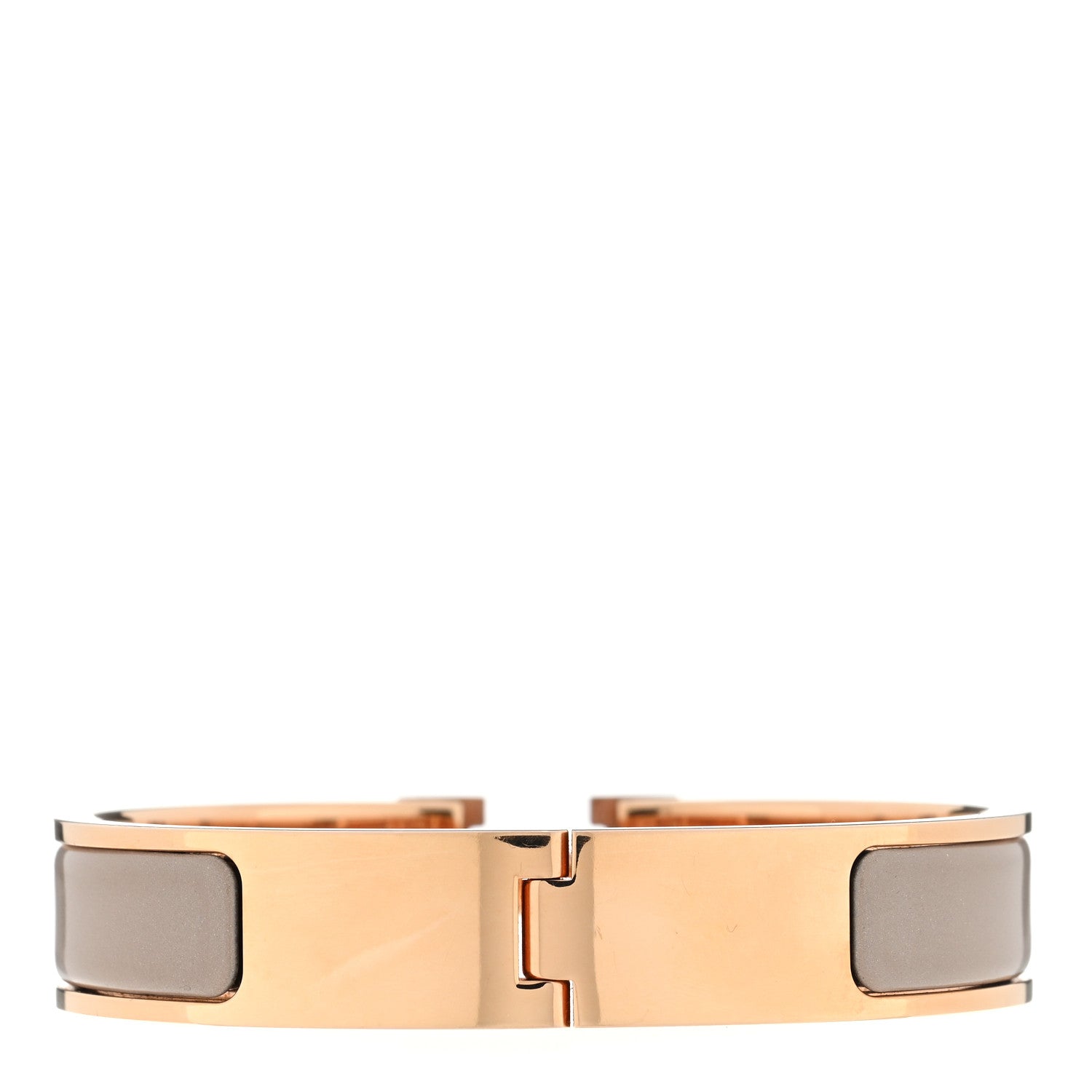 Hermes Enamel Narrow Clic Clac H Bracelet GM Marron Glace 2 of 3