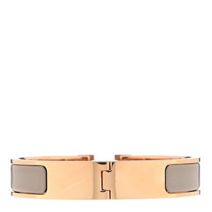 Hermes Enamel Narrow Clic Clac H Bracelet GM Marron Glace 2 of 3