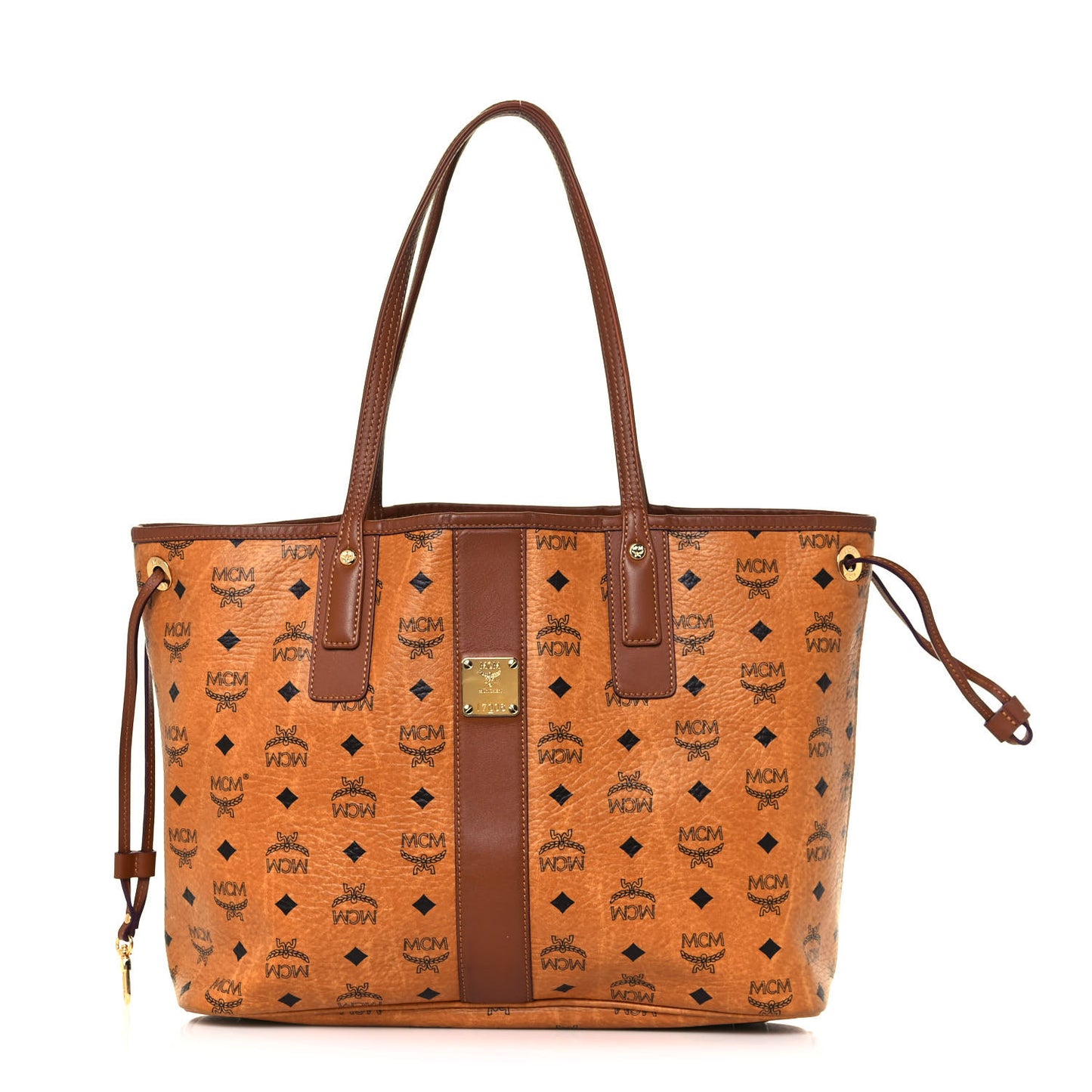 Visetos Medium Liz Reversible Shopper Tote Cognac
