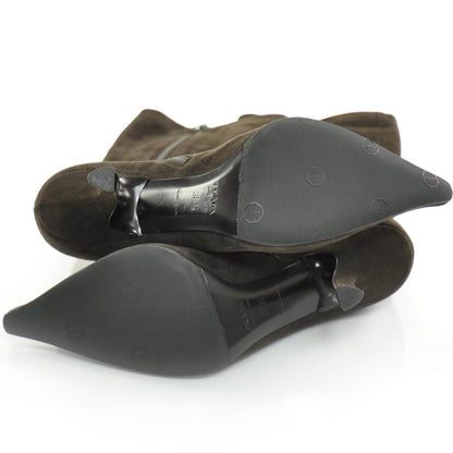 Prada Suede Tall Boots 36.5 Brown 8 of 8