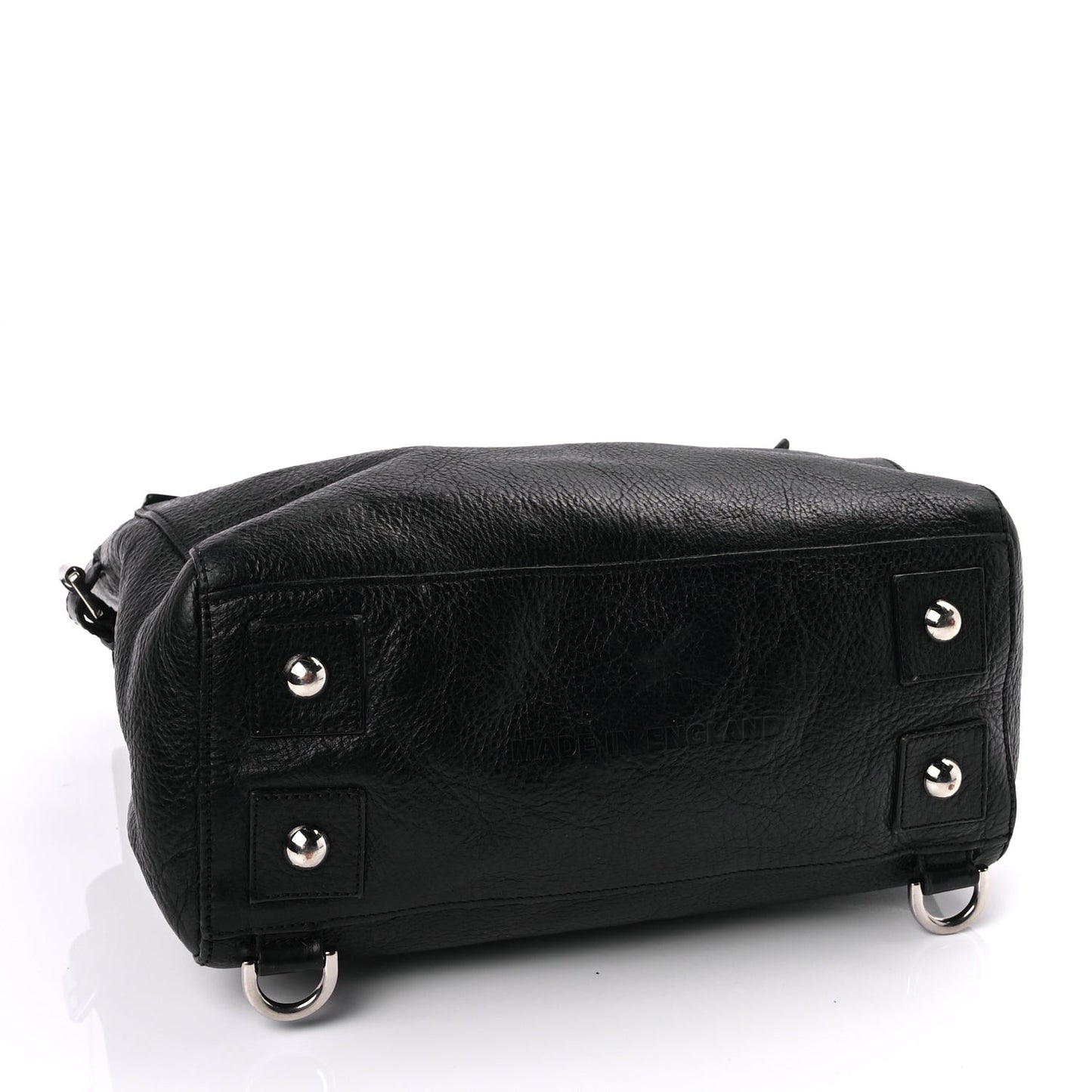 Natural Leather Cara Delevingne Convertible Satchel  Black