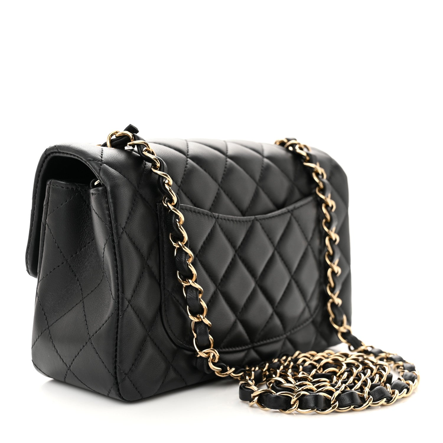 Chanel Lambskin Quilted Mini Rectangular Flap Black 3 of 11