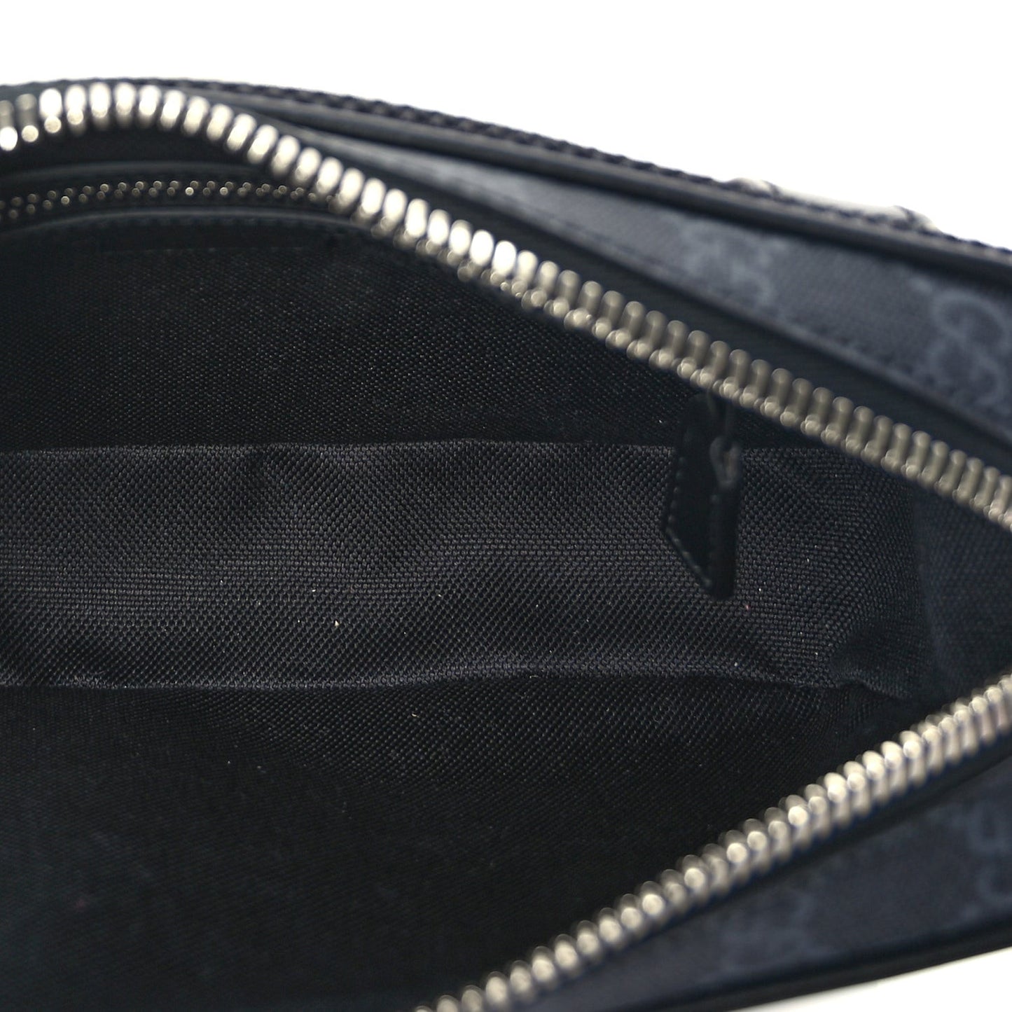 Soft GG Supreme Monogram Web Belt Bag Black Grey