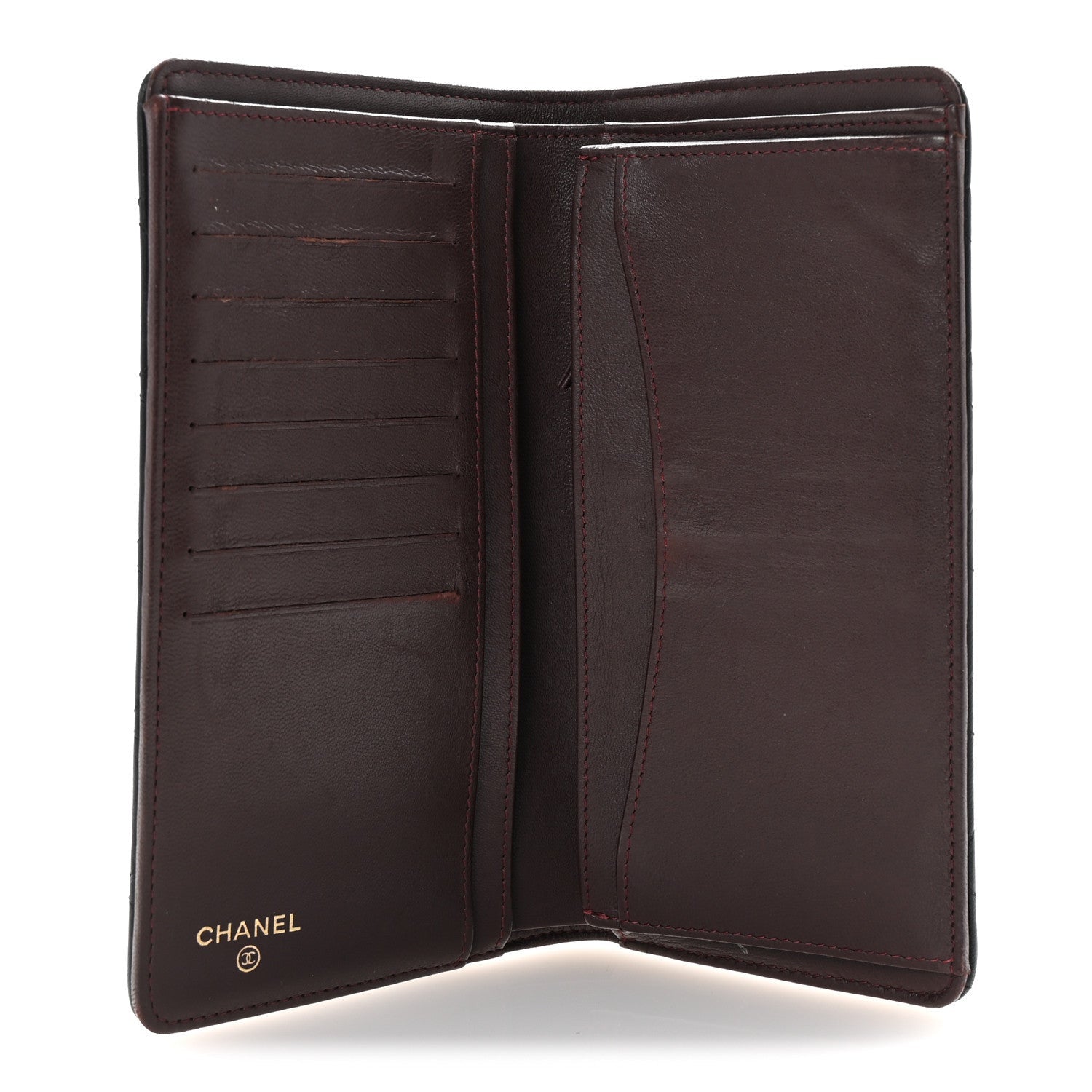Chanel Lambskin Quilted Yen Wallet Black 5 of 7