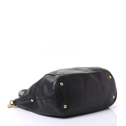 Prada Vitello Daino Hobo Black 3 of 8