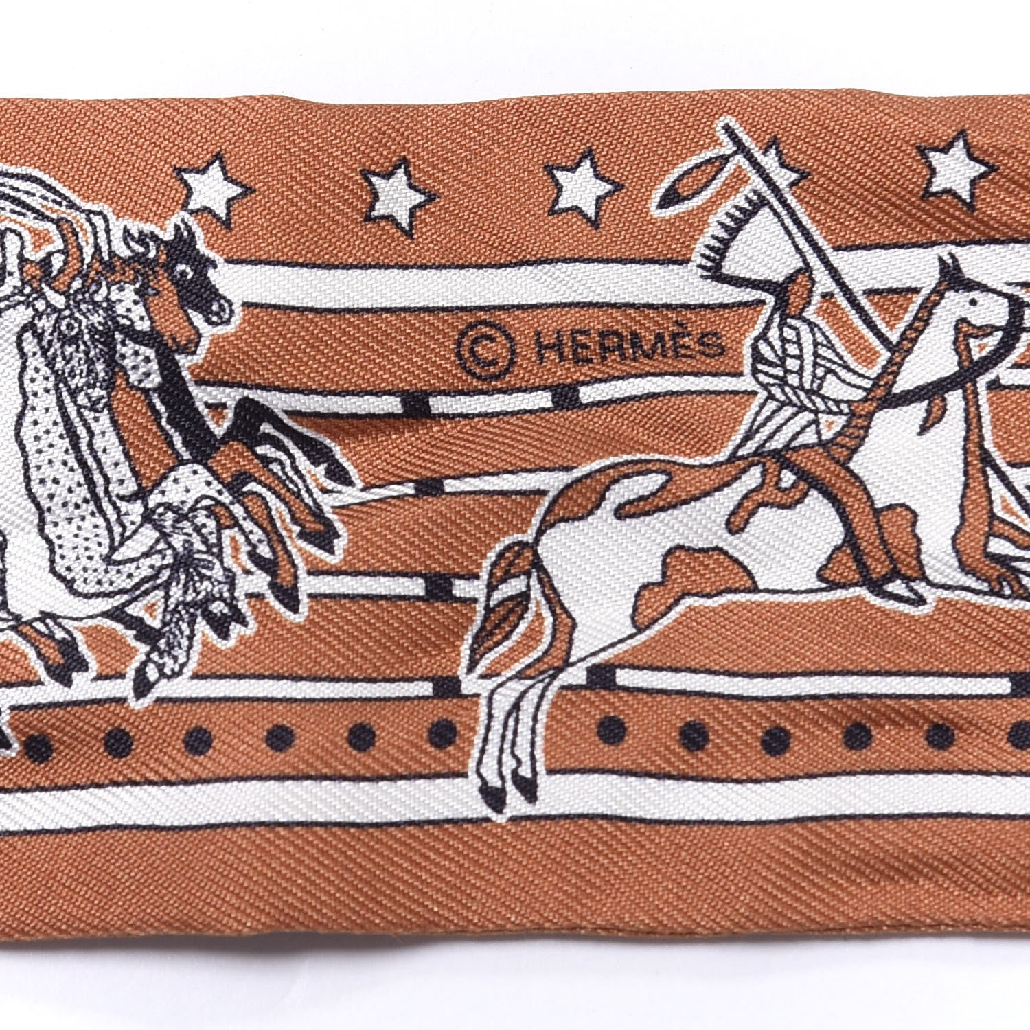 Hermes Silk Pani La Shar Pawnee Twilly Beige Rouille Rouge 3 of 5