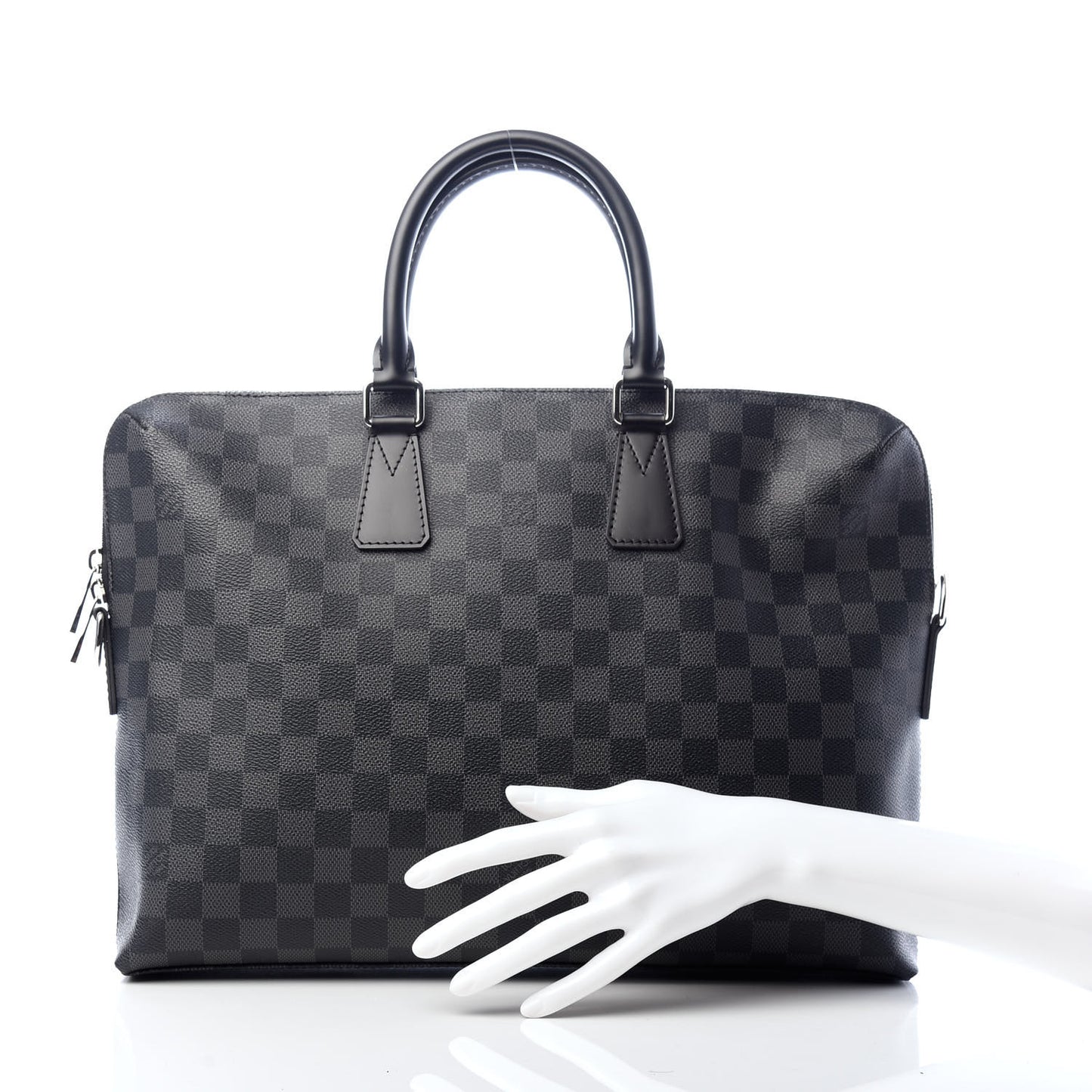 Damier Graphite Porte-Documents Jour