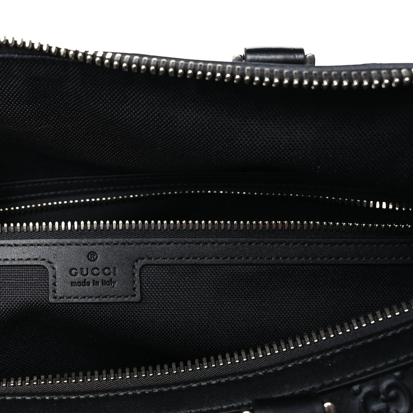 ssima GG Emblem Medium Duffle Bag Black Black
