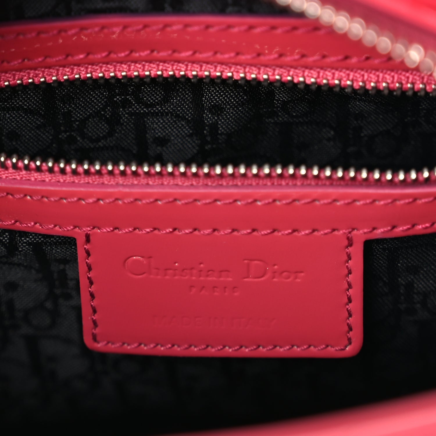 Christian Dior Patent Cannage Medium Lady Dior Fuchsia 5 of 8