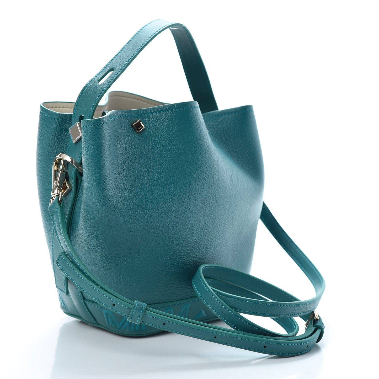Goatskin Milano Drawstring Mini Bag Deep Lagoon