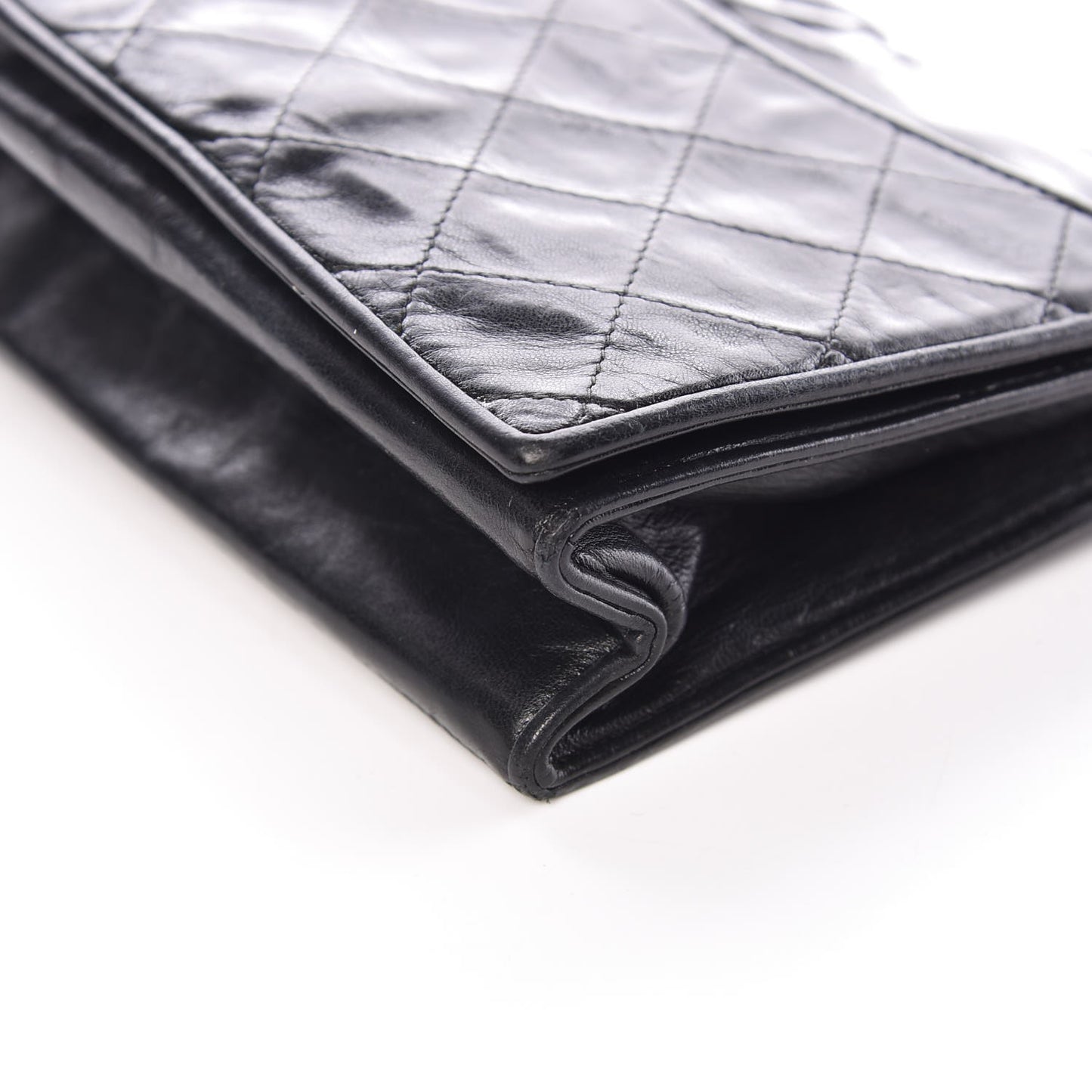 Lambskin Quilted CC Small Single Flap Black