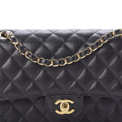 Chanel Caviar Quilted Medium Double Flap Black 7 of 9
