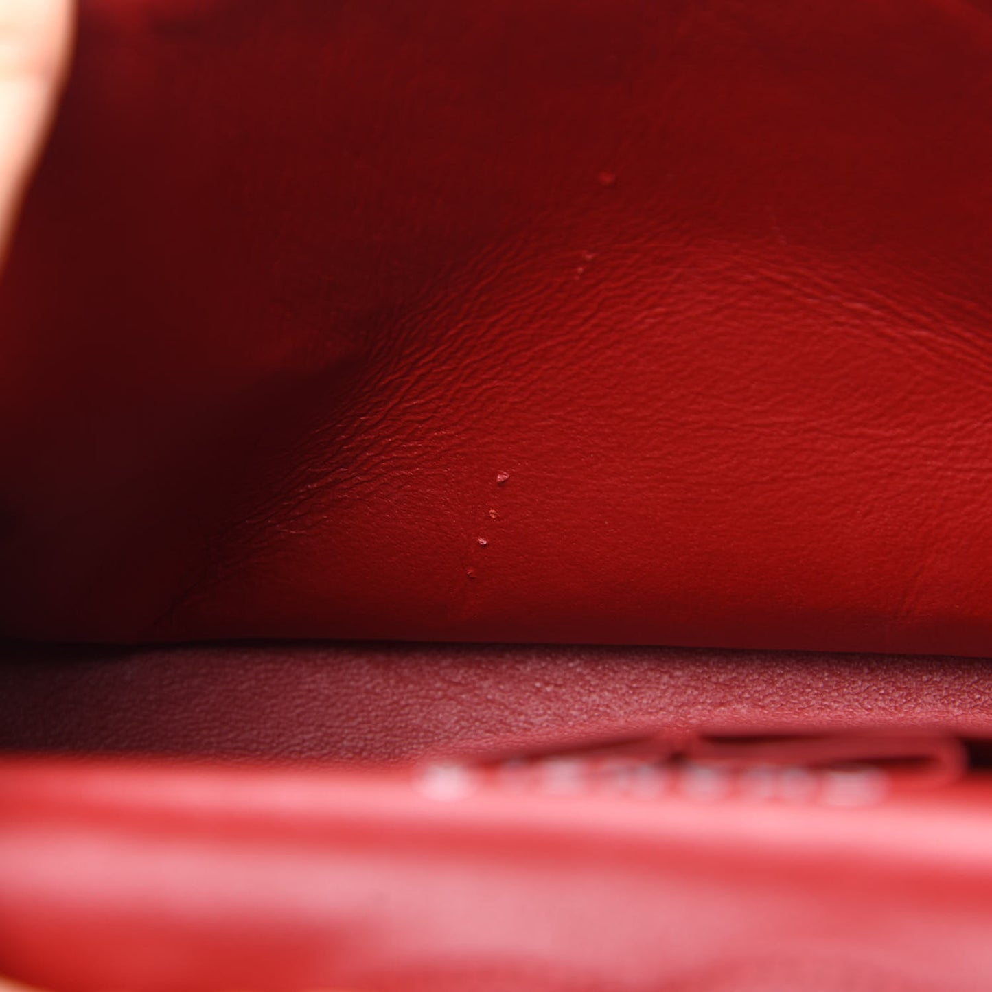 Patent Calfskin Quilted Medium Double Flap Red