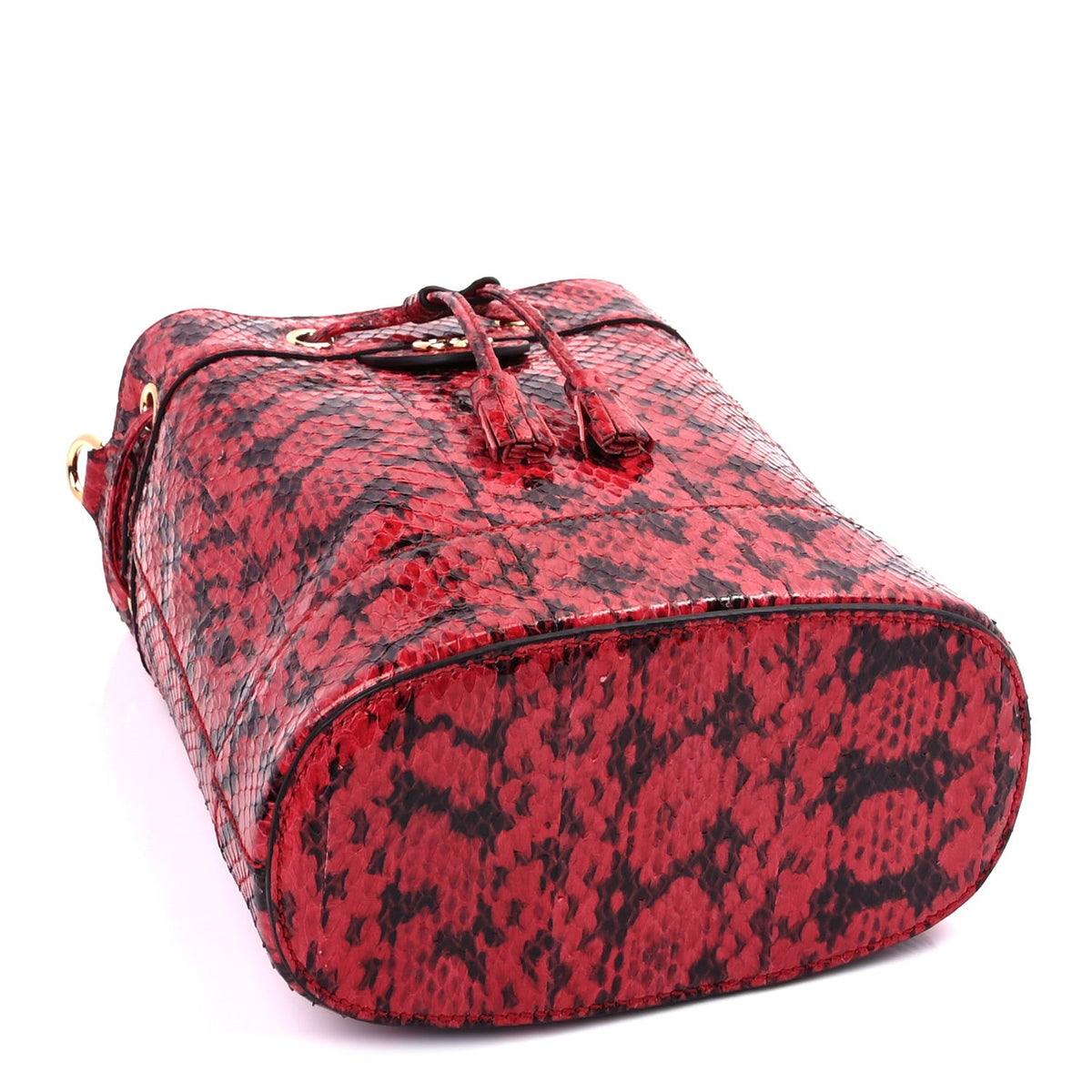 Python Ophidia Bucket Bag Red Black