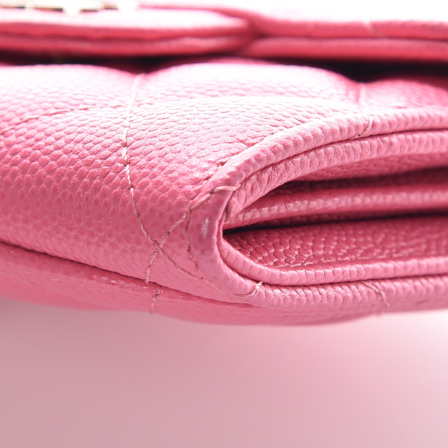 Chanel Caviar Quilted Flap Card Holder Wallet Pink 6 of 11
