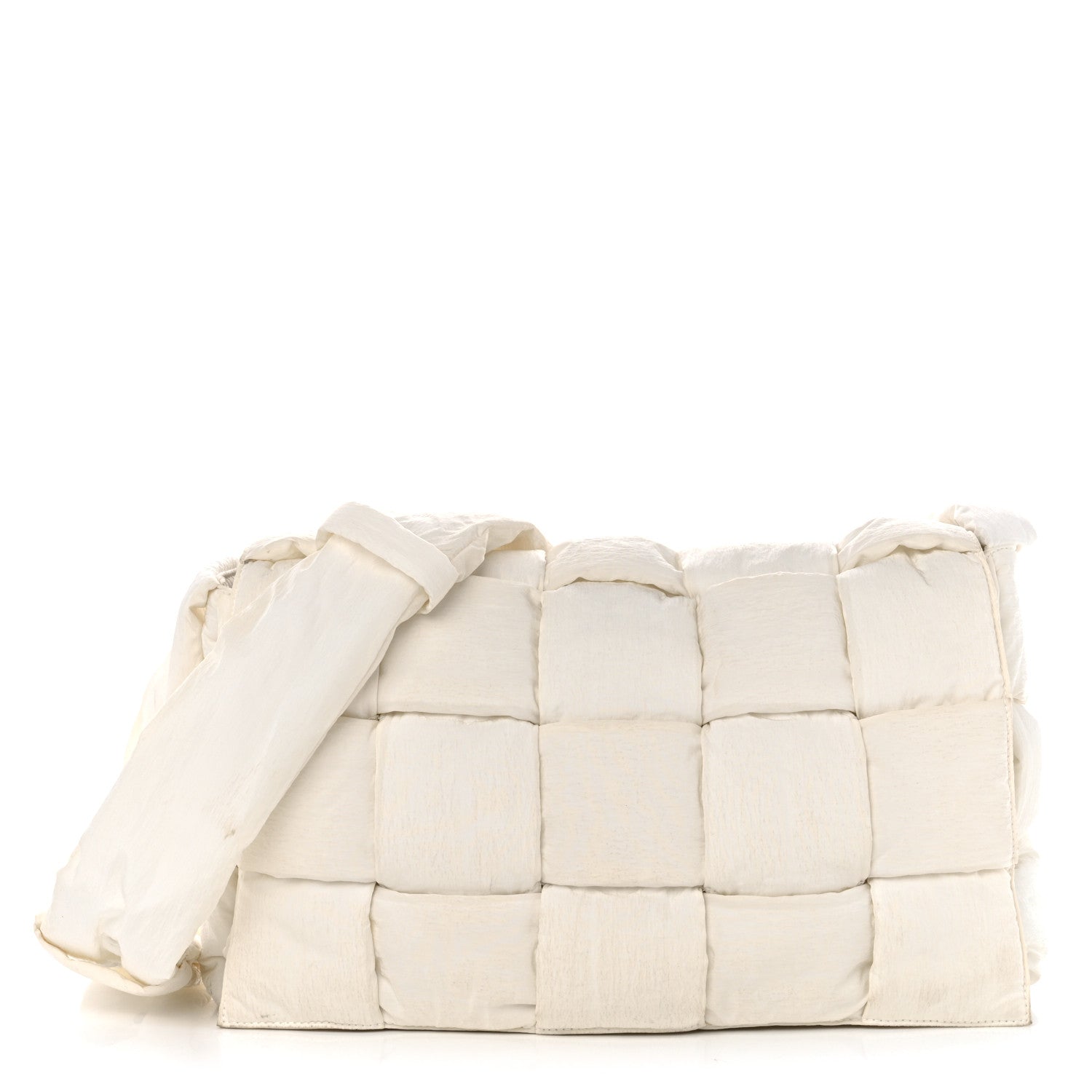 Bottega Veneta Nylon Intrecciato Padded Tech Maxi Cassette Bag White 1 of 15