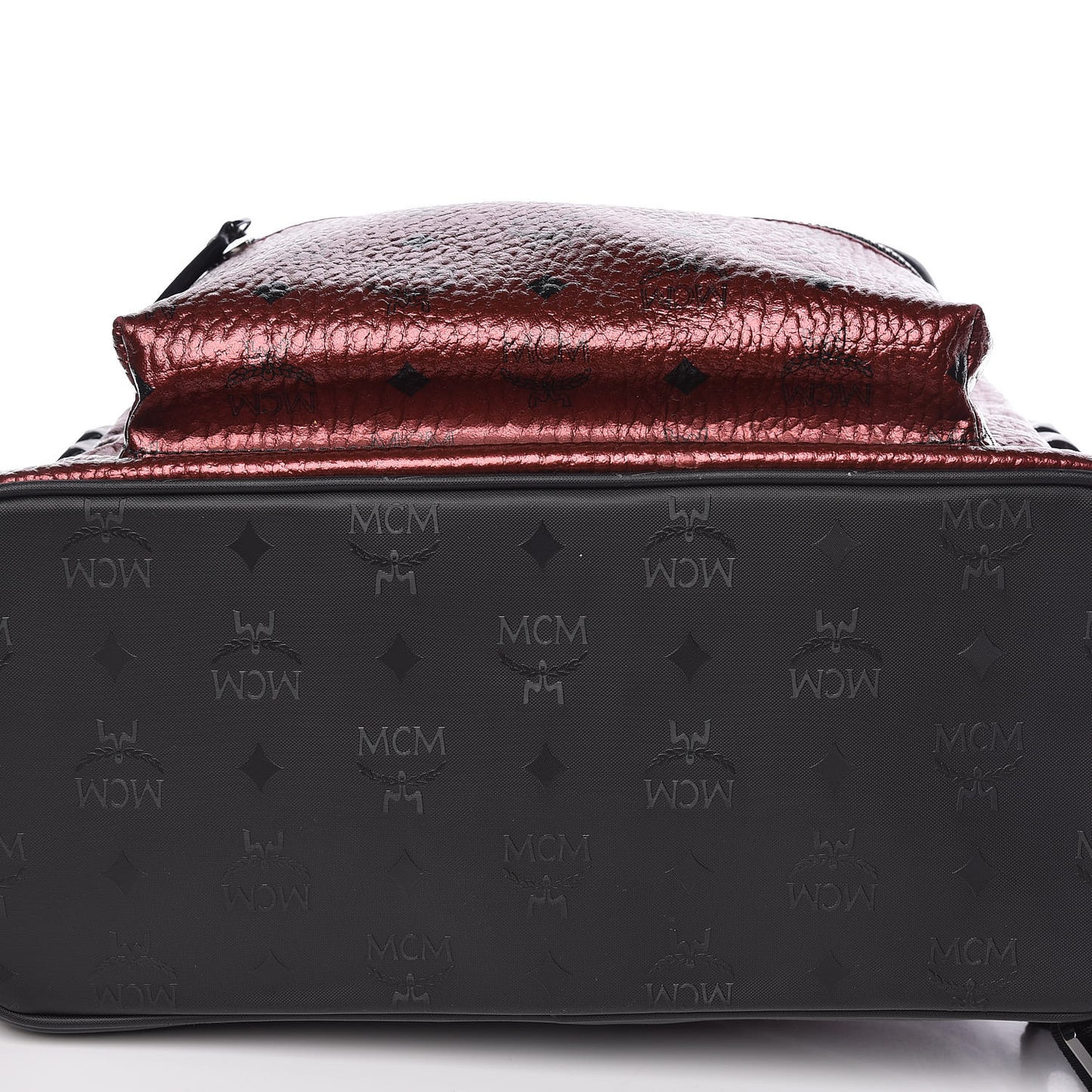 Metallic Visetos Medium Side Stud Stark Backpack Scooter Red Black