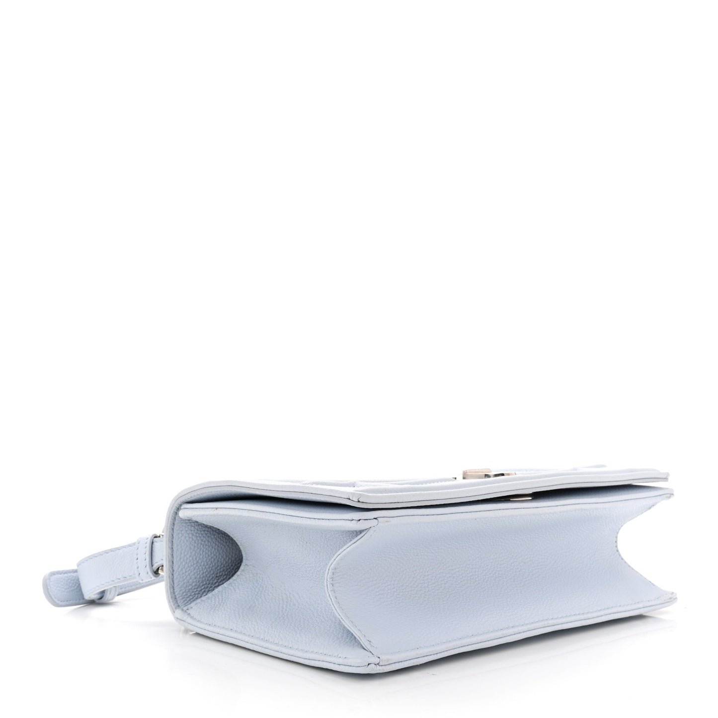 Grained Calfskin Small Diorama Flap Bag Sky Light