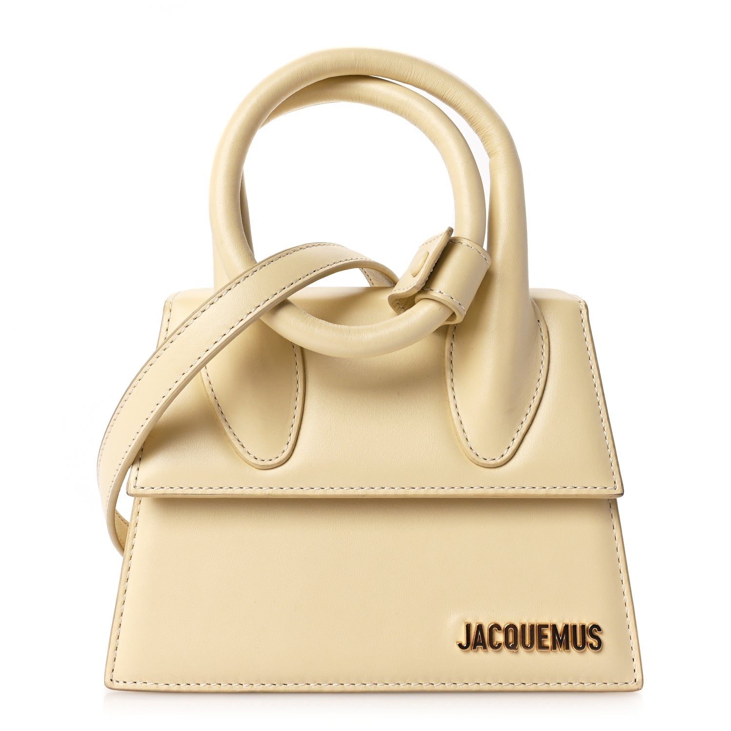 Jacquemus Smooth Calfskin Le Chiquito Noeud Beige 1 of 9
