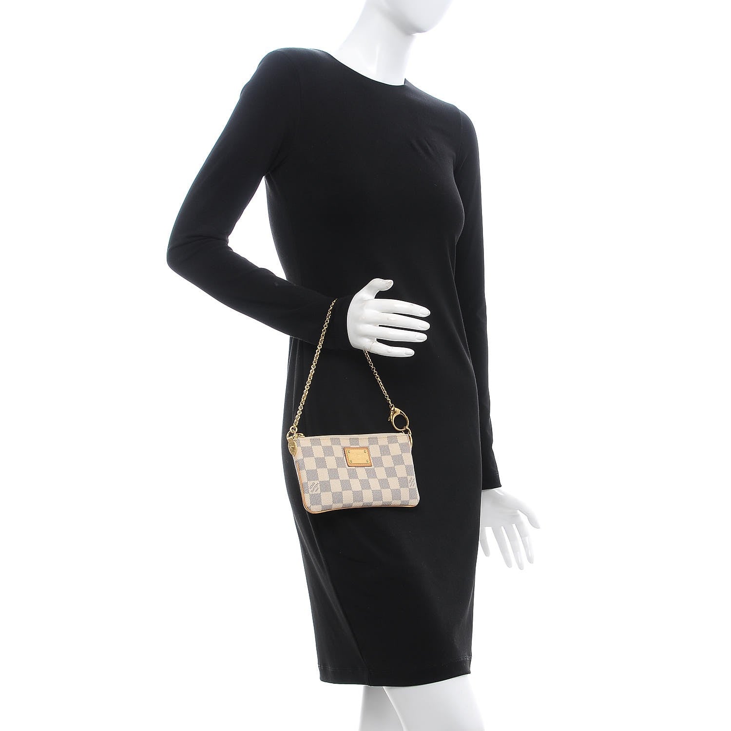 Louis Vuitton Damier Azur Pochette Milla MM 2 of 10