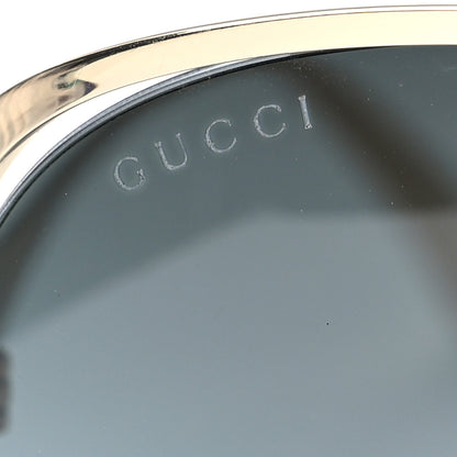 Gucci Metal Oversized Round Frame GG0225S Sunglasses Gold 7 of 8