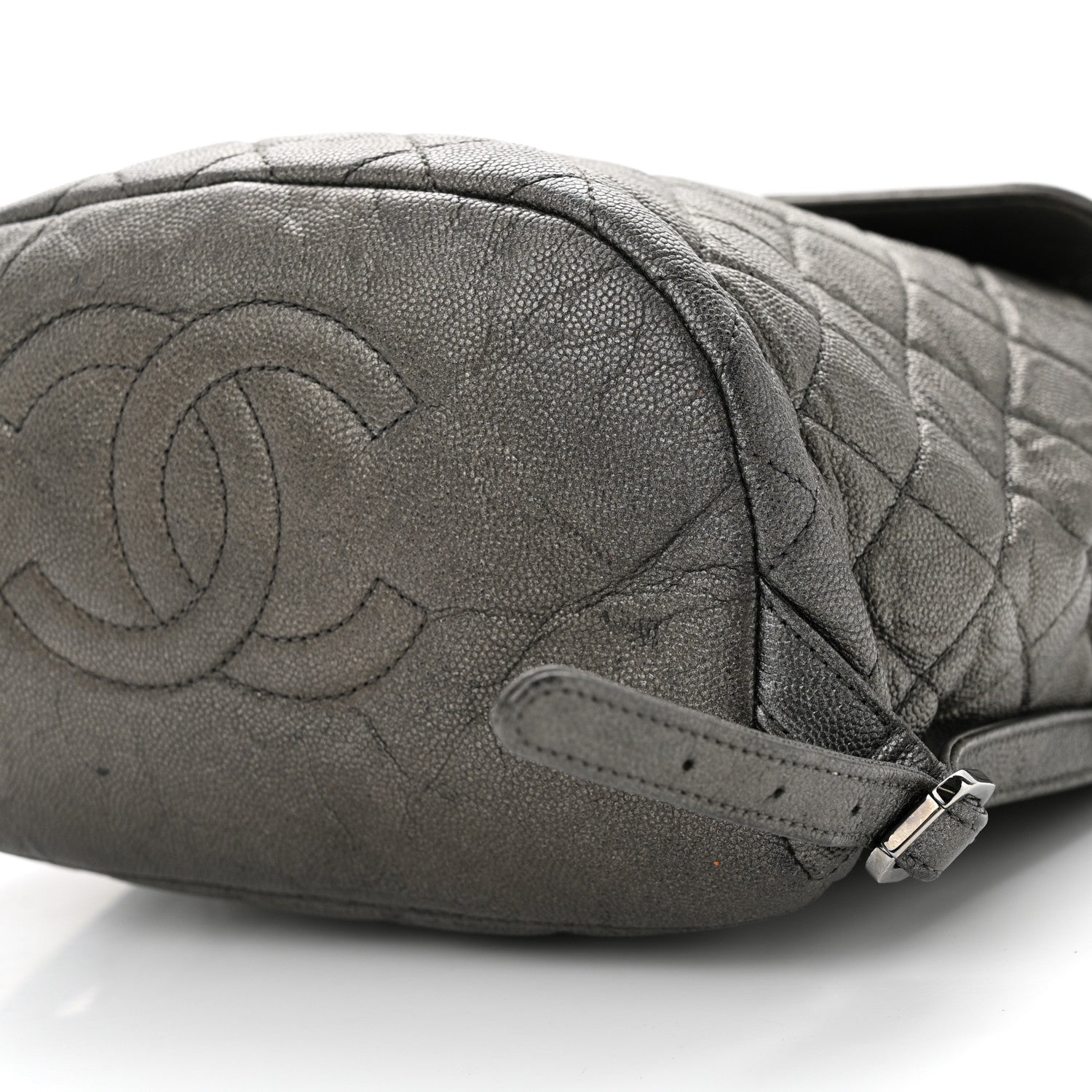 Chanel Metallic Caviar Quilted Filigree Backpack Dark Silver 11 of 11