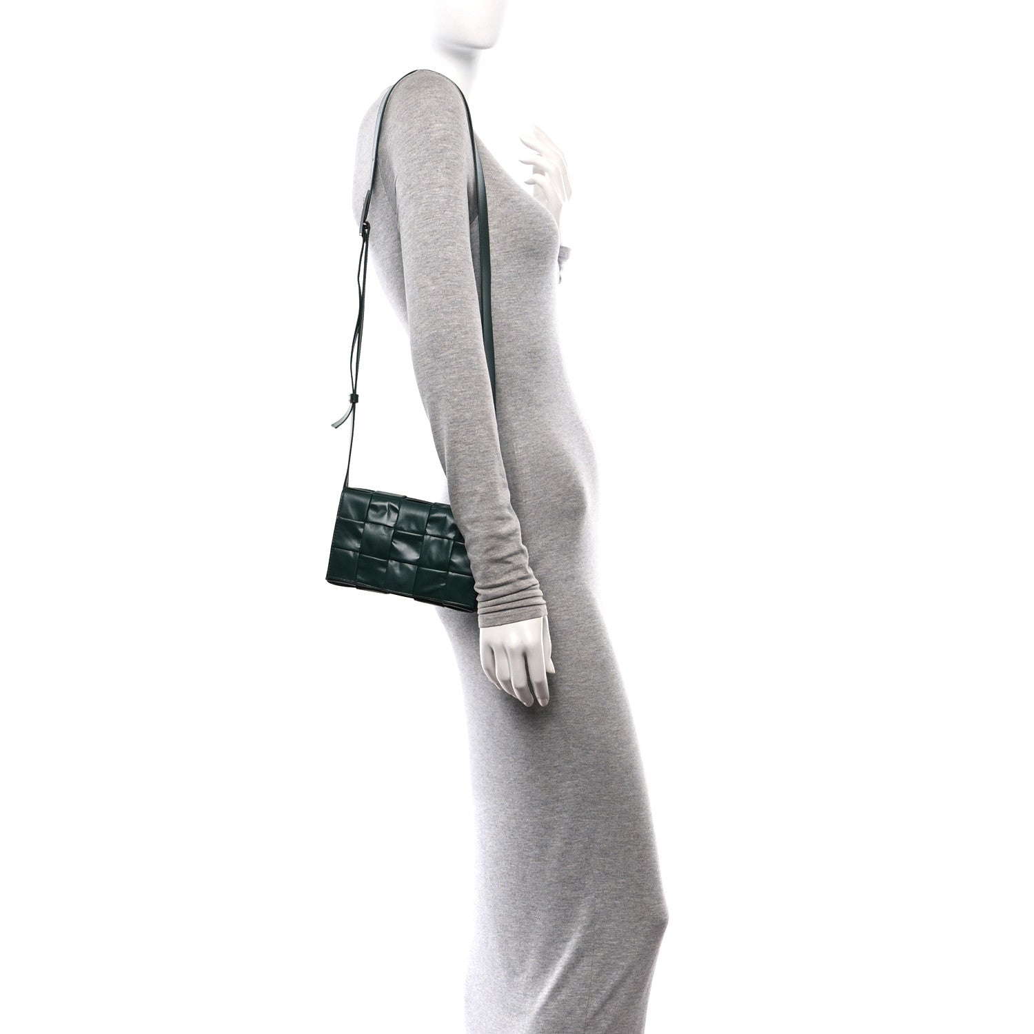 Bottega Veneta Paper Calfskin Maxi Intreccio Small Cassette Crossbody Bag Raintree 2 of 10