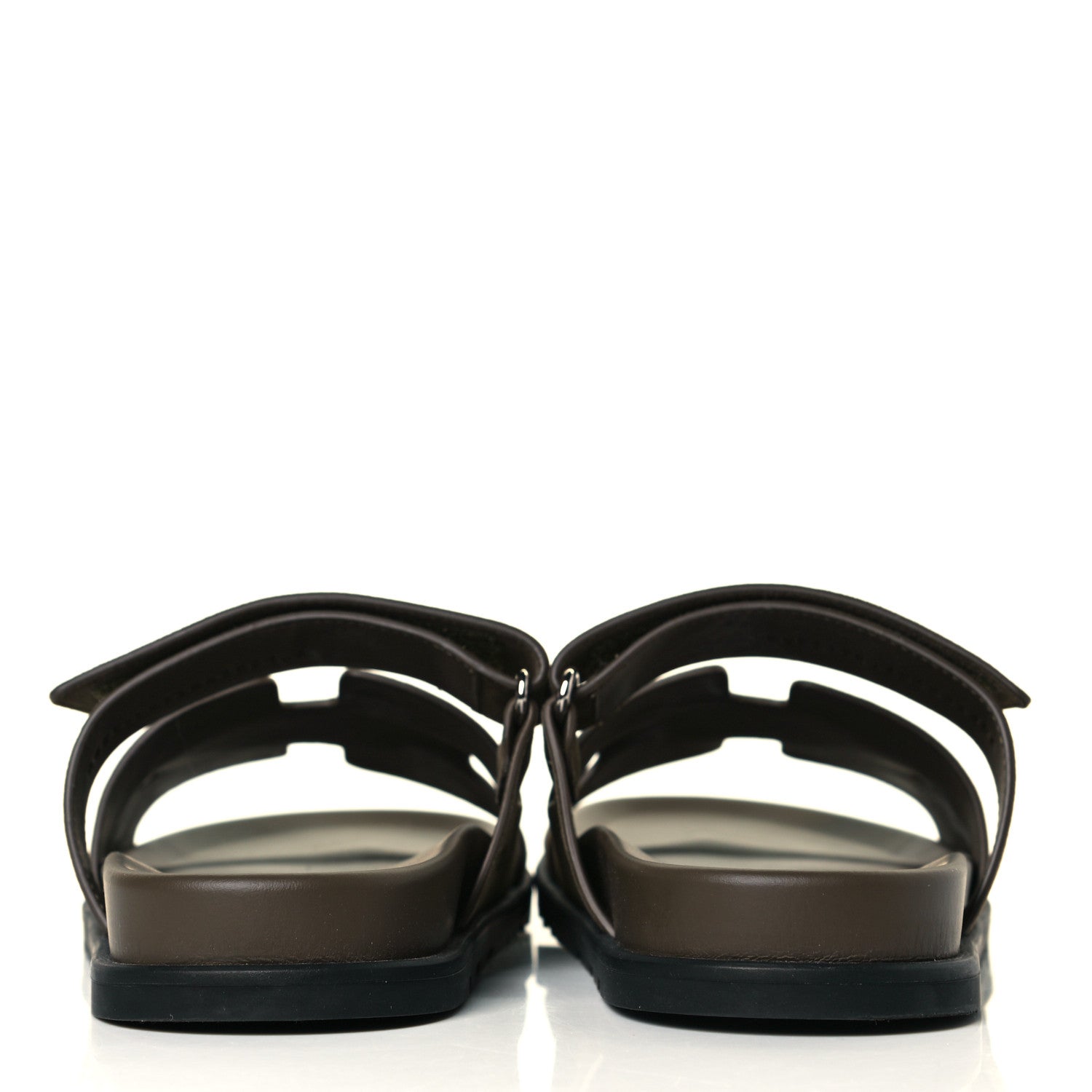 Hermes Suede Goatskin Mens Chypre Sandals 43 Vert Army 3 of 10