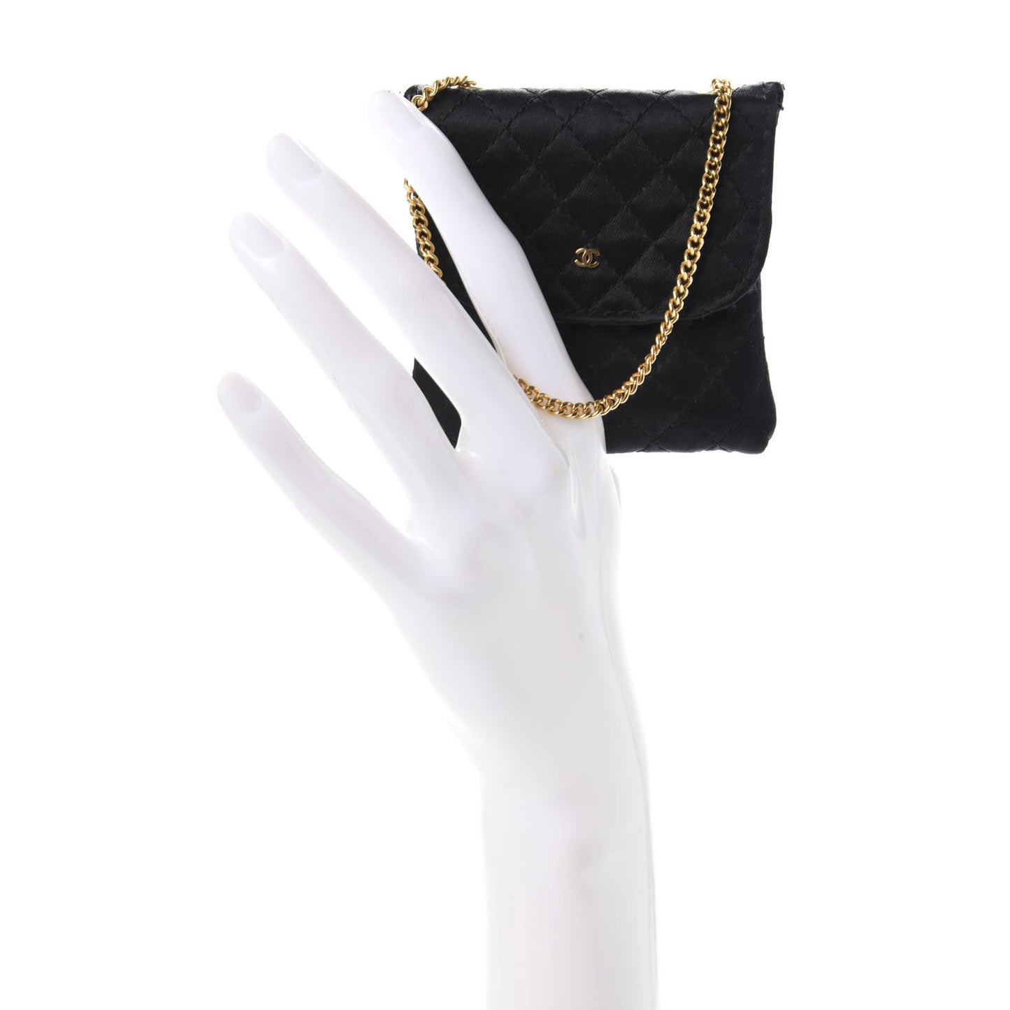 Jersey Quilted Shoulder Bag Black