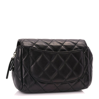 Chanel Lambskin Quilted Flap Cosmetic Case Black 3 of 8