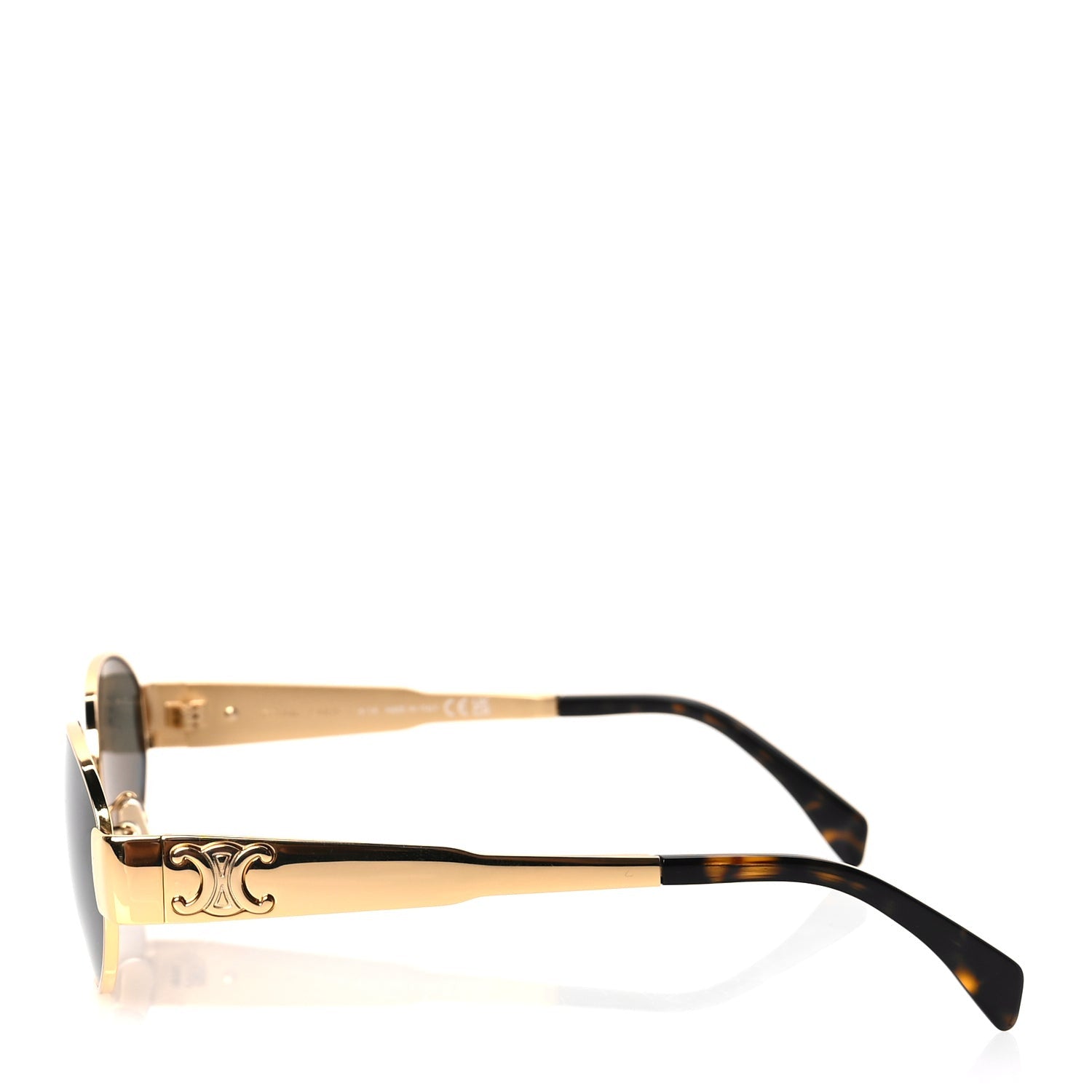 Celine Metal Triomphe 01 Sunglasses CL40235U Gold Green 3 of 7