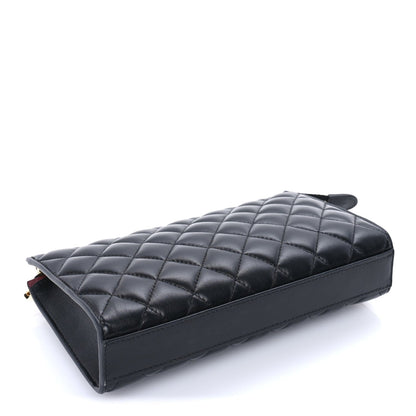 Chanel Lambskin Quilted Small Zipped Pouch  Black 5 of 8
