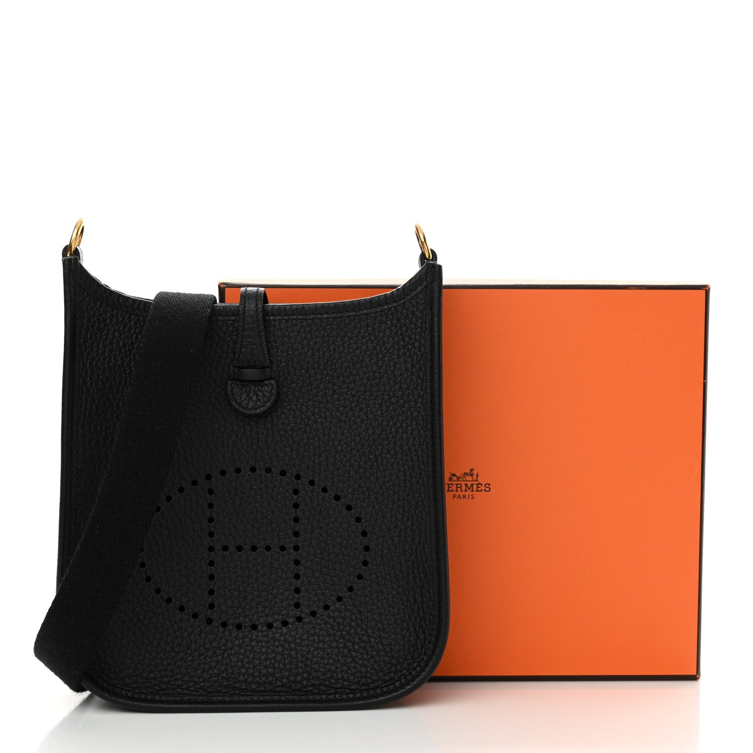 Hermes Taurillon Clemence Evelyne TPM Black 11 of 11