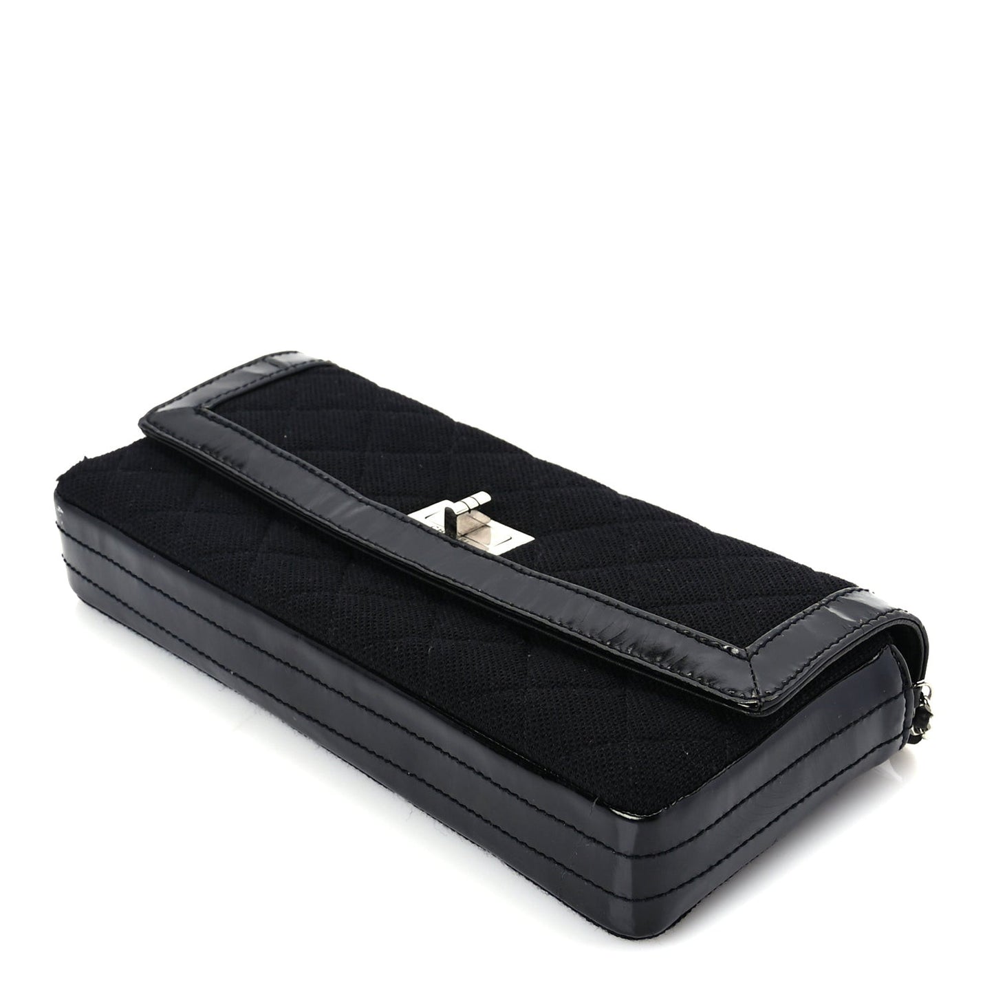 Jersey Patent Quilted 2.55 Reissue East West Flap Black