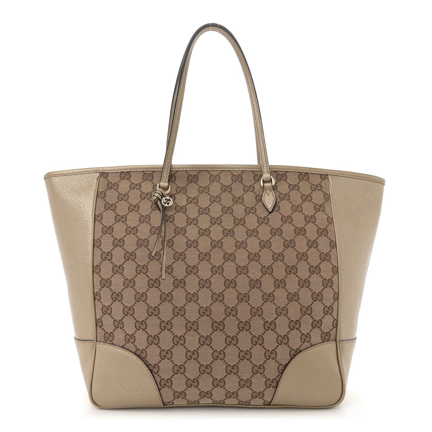 Monogram Medium Bree Zippered Tote Beige Golden Beige