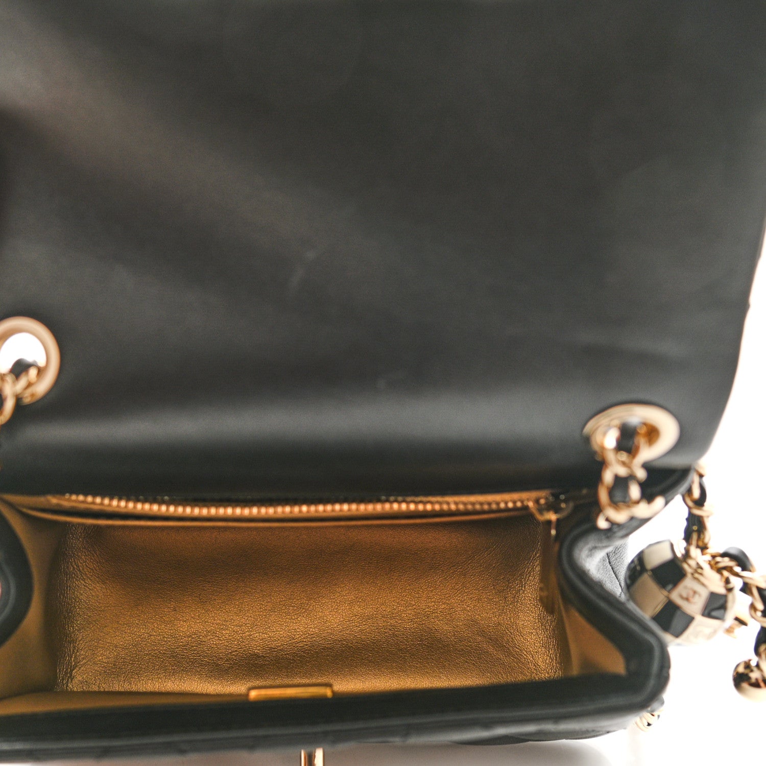 Chanel Lambskin Quilted Enamel Mini Pearl Crush Flap Black 5 of 10
