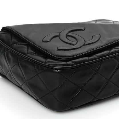 Chanel Lambskin Quilted CC Tassel Flap Camera Case Black 8 of 9