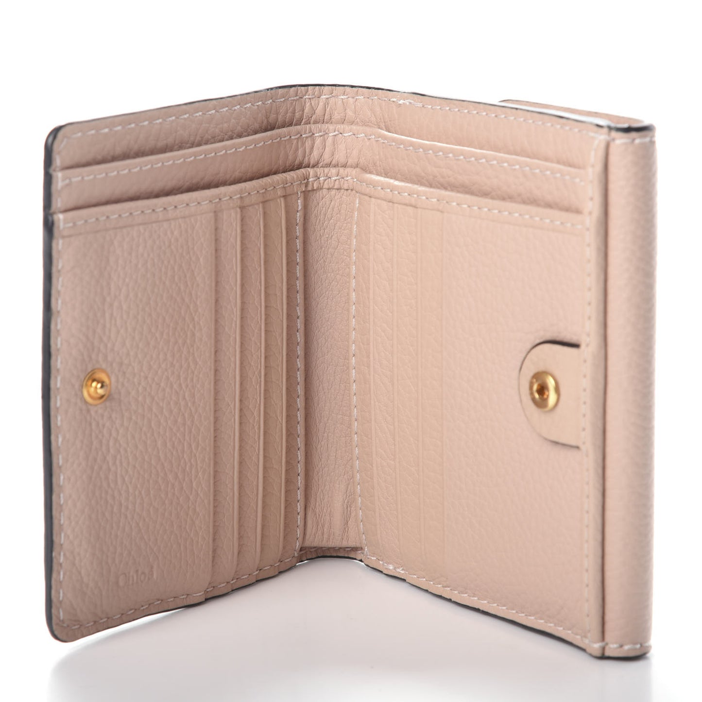 Grained Calfskin Marcie Square Wallet Blush Nude
