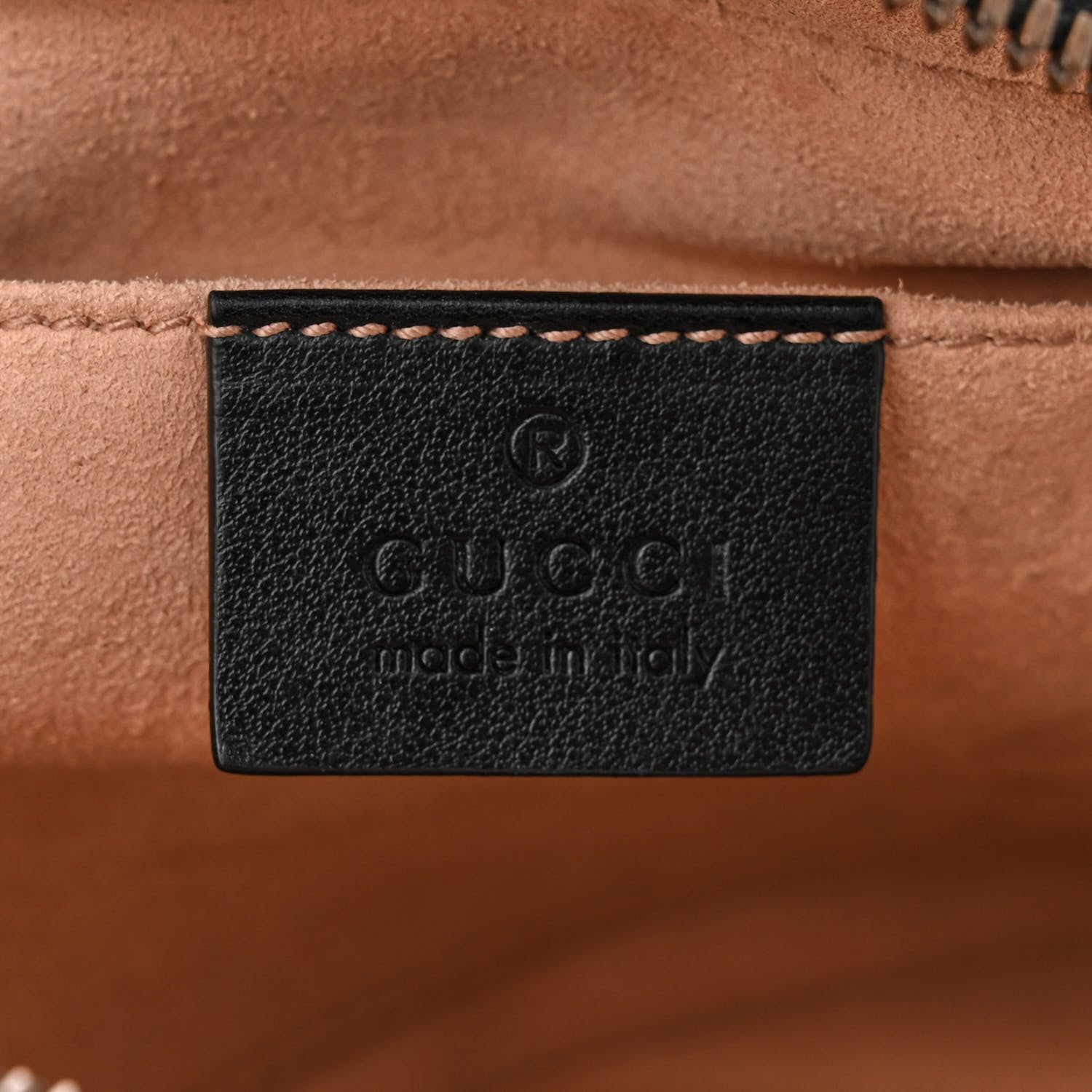 Gucci Calfskin Matelasse Small GG Marmont Chain Shoulder Bag Black 6 of 14