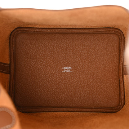 Hermes Taurillon Clemence Picotin Lock 18 PM Gold 5 of 11