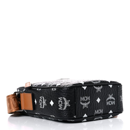 MCM Visetos Camera Crossbody Bag Black Cognac 4 of 17