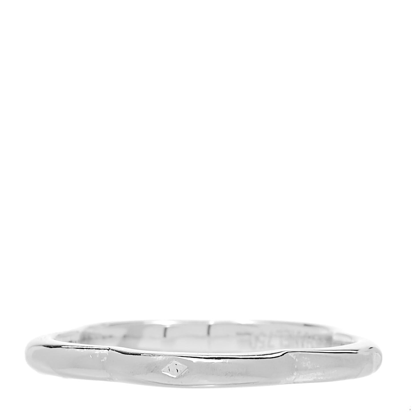 18K White Gold Diamond Camellia Band Ring 49 4.75