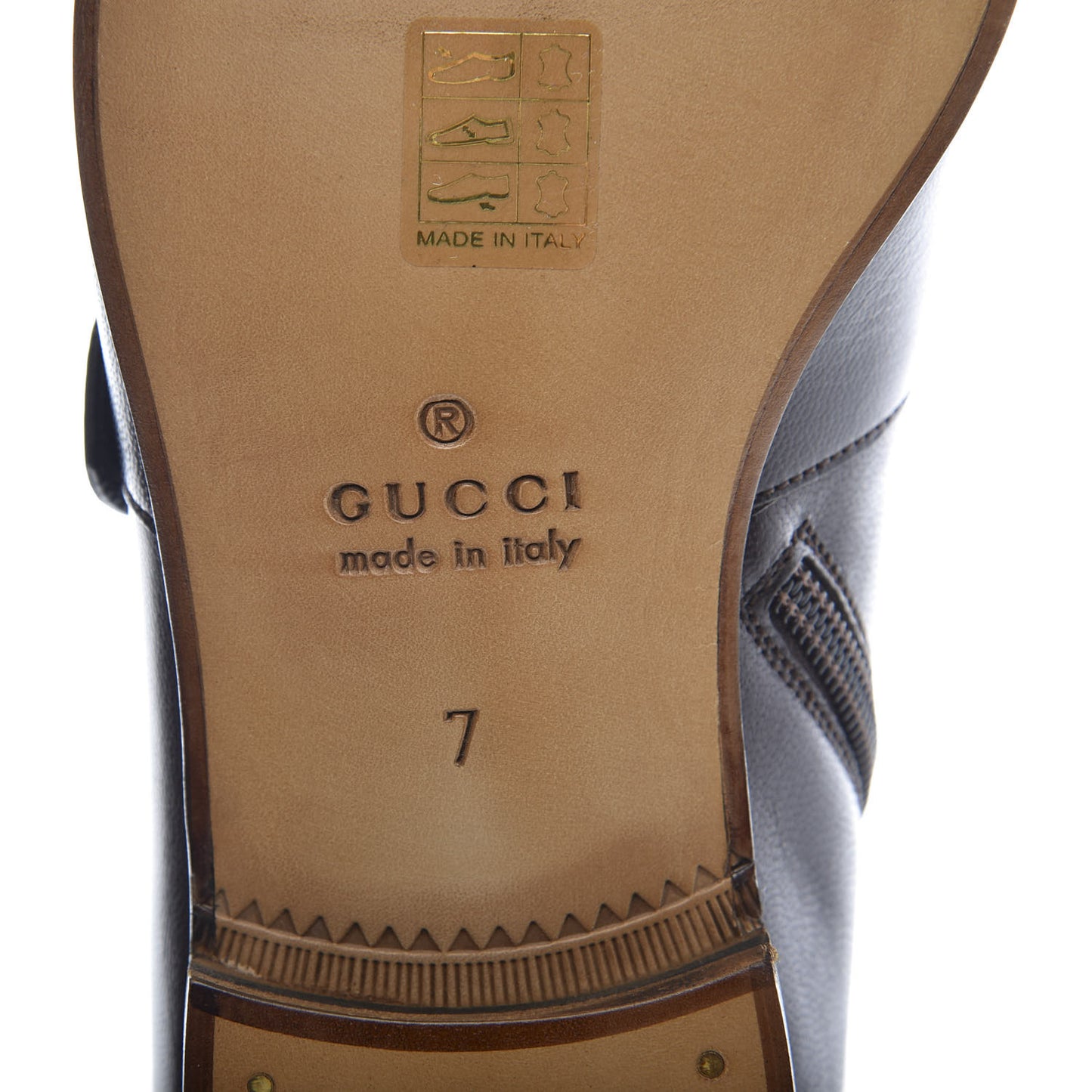 Goatskin Web Mens GG Ankle Boots 7 Cocoa