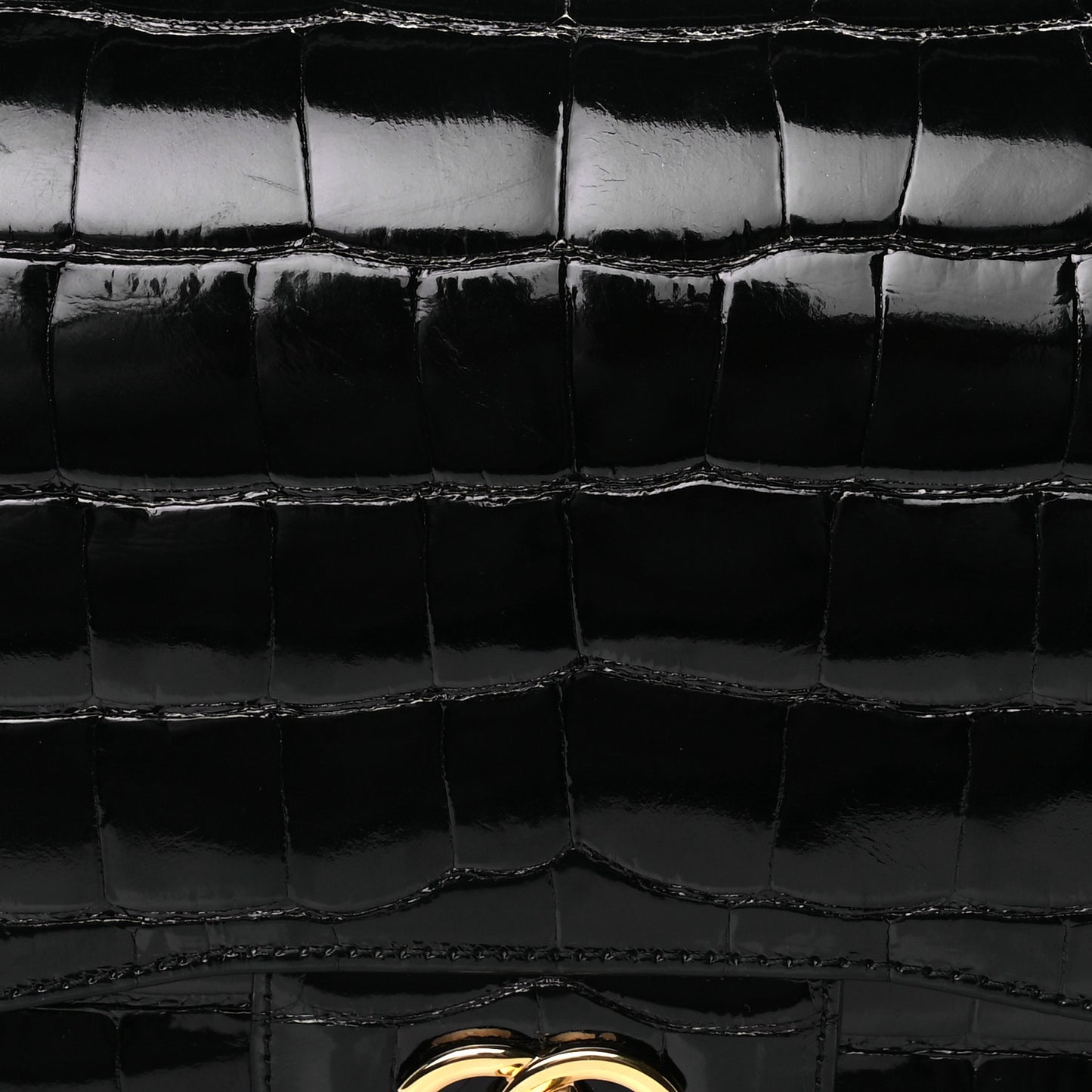 Alligator Jumbo Double Flap Black