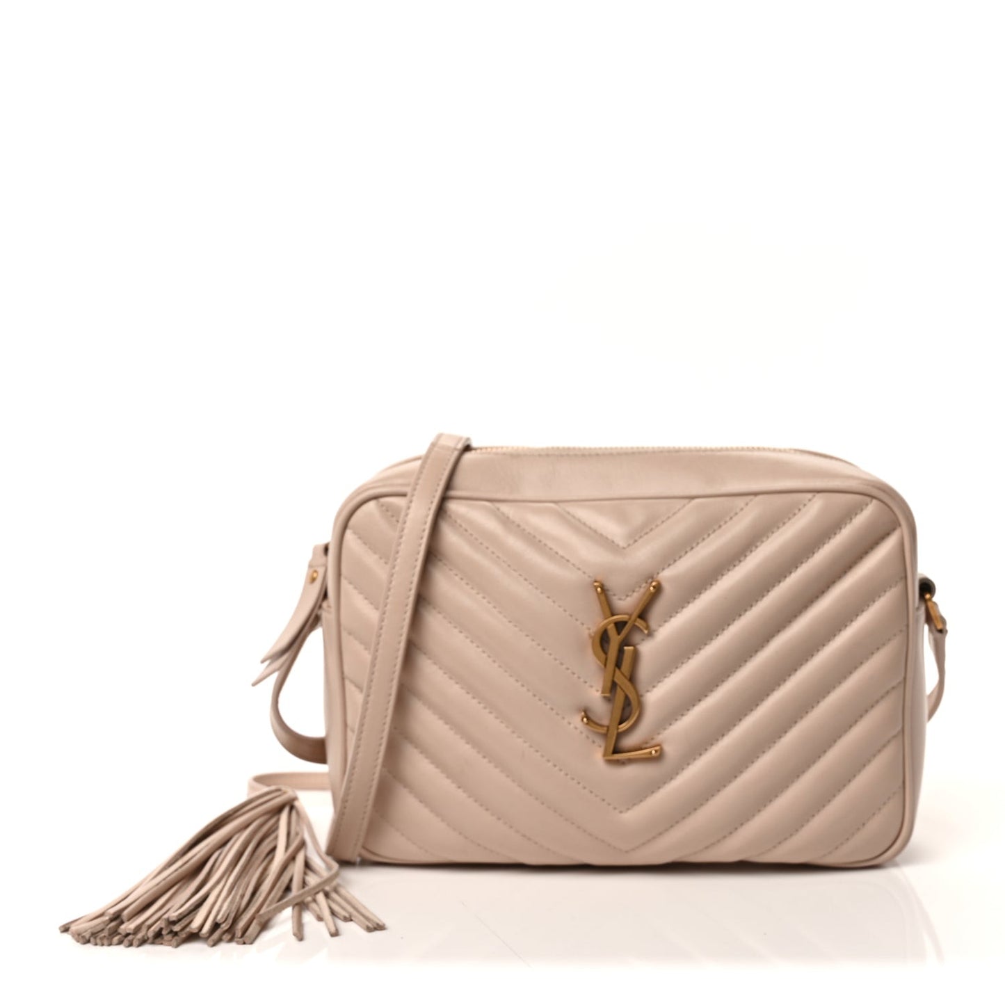 Calfskin Matelasse Monogram Lou Camera Bag  Nude Powder