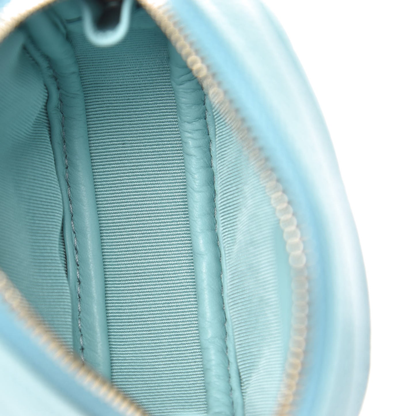 Caviar Quilted Zip Around Classic Coin Purse Light Blue