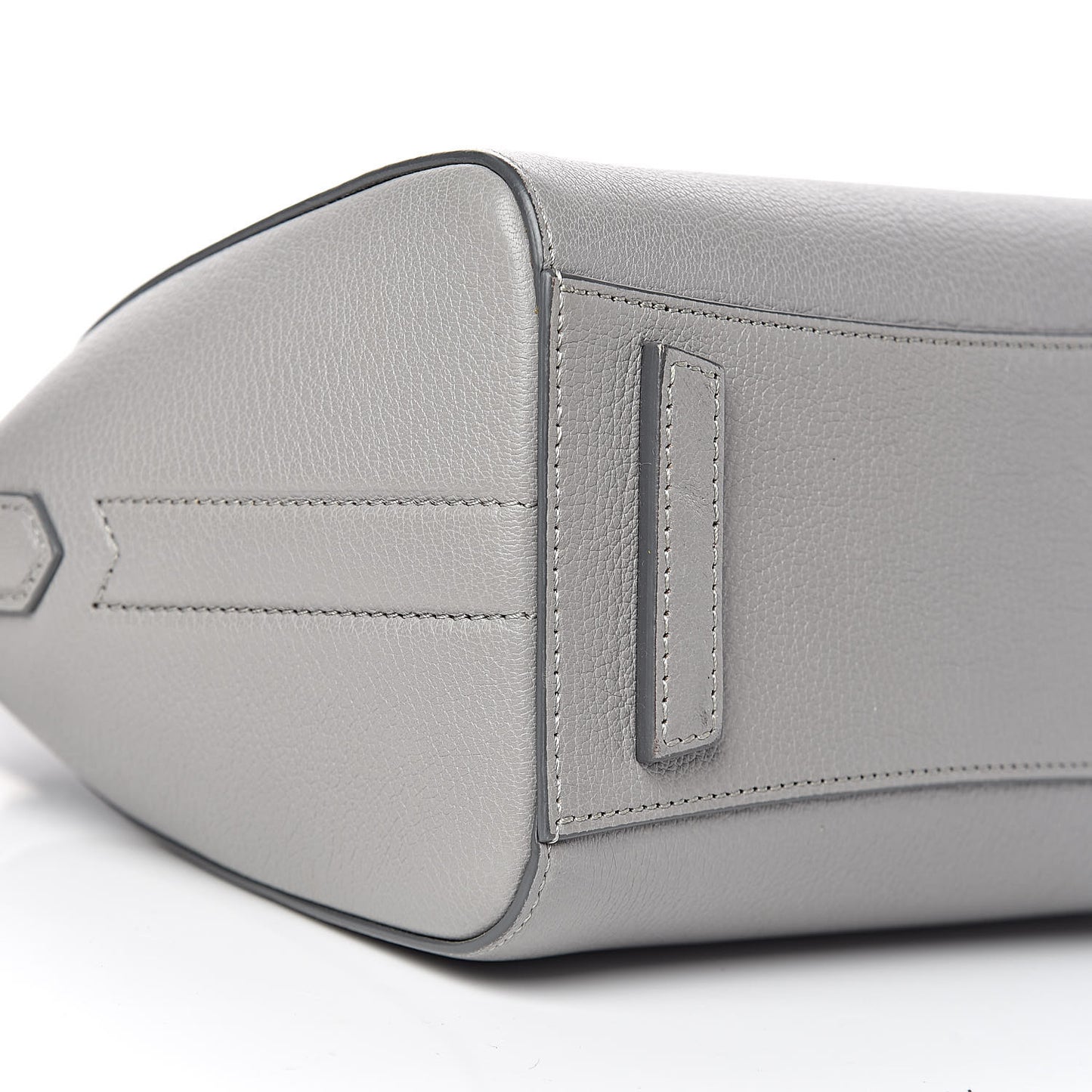 Sugar Goatskin Mini Antigona Pearl Grey