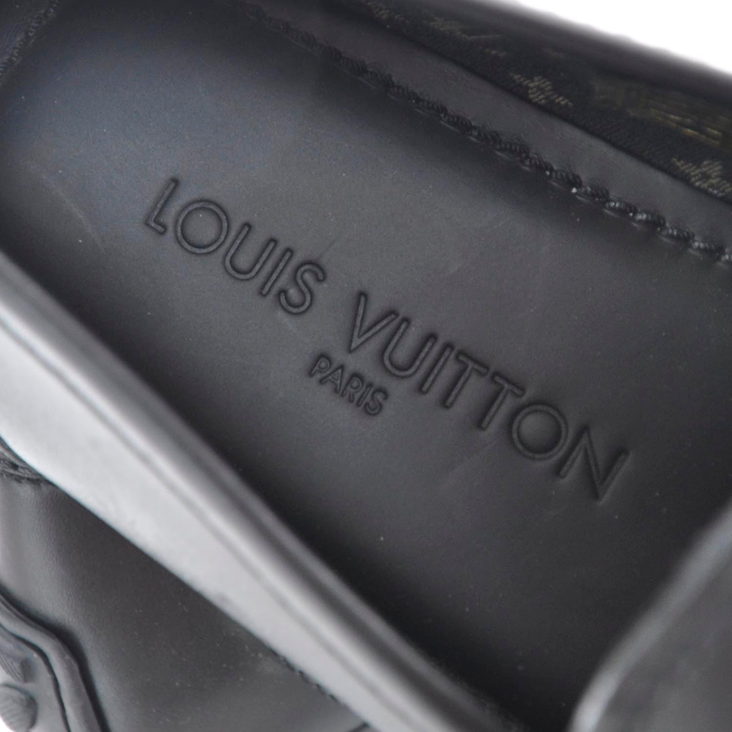 Louis Vuitton Leather Loafers Shoes 7 Black 6 of 7